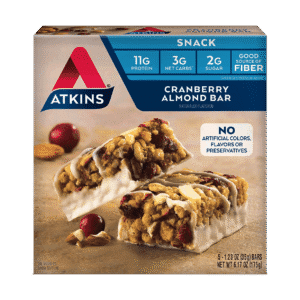 Atkins Cranberry Almond Snack Bars 175g