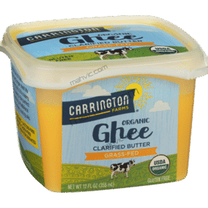 Carrington Farms Organic Ghee Clarified Butter Grass Fed Gluten Free 355ml