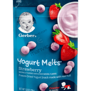 Gerber Yogurt Melts Strawberry Freeze Dried Snack Crawler 8 Months 28 Grams