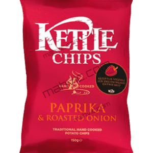 Kettle Chips Paprika Roasted Onion Potato Chips 150 Grams