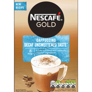 Nescafe Gold Cappuccino 8 Mug Decaf Unsweetened