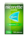 Nicorette Freshmint 2mg Gum 105 Pieces
