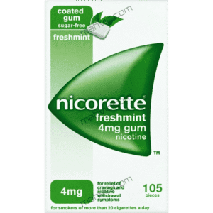 Nicorette Freshmint 4mg Coated Sugar Free Nicotine Gum