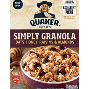 Quaker Granola Oats Honey Raisins   Almonds 978g