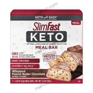 SlimFast Keto Meal Replacement Whipped Peanut Butter Chocolate Bars 210 Grams