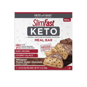 SlimFast Keto Meal Replacement Whipped Peanut Butter Chocolate Bars 210 Grams