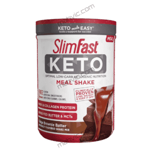 Slimfast Keto Low Carb Ketogenic Nutrition Meal Shake Fudge Brownie Batter 343 Grams