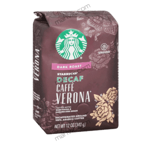 Starbucks Decaf Caffe Verona Dark Decaffeinated Ground Coffee