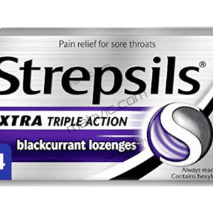 Strepsils Extra Triple Action Blackcurrant Lozenges