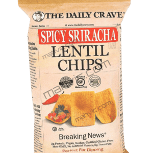 The Daily Crave Spicy Sriracha Lentil Chips 120 Grams