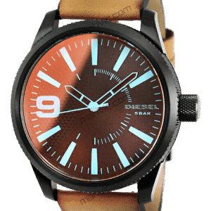 s Rasp Brown Leather Japanese Quartz Watch DZ 1860
