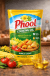 Phool Cooking Oil 1L Pouch | Refined Canola Oil | Pure & Light